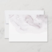 Elegant waterverf dusty paarse florale bruiloft bedankkaart (Achterkant)