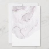 Elegant waterverf dusty paarse florale bruiloft kaart (Achterkant)