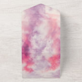 Elegant Waterverf dusty roos roze chic Wedding Al All In One Uitnodiging (Buitenkant)