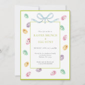 Elegant waterverf Easter BRUNCH Kaart (Voorkant)