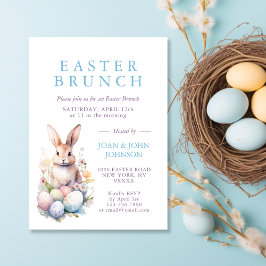 Elegant Waterverf Eieren Easter BRUNCH Kaart