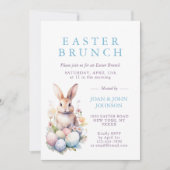 Elegant Waterverf Eieren Easter BRUNCH Kaart (Voorkant)