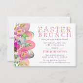 Elegant Waterverf Eieren Easter BRUNCH Kaart (Voorkant)