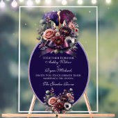 Elegant Waterverf Equestrian Wedding Acryl Bord