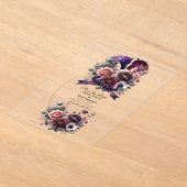 Elegant Waterverf Equestrian Wedding Acryl Uitnodigingen (Laagn)