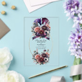 Elegant Waterverf Equestrian Wedding Acryl Uitnodigingen (Insitu (Huwelijk))