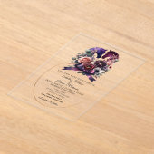 Elegant Waterverf Equestrian Wedding Acryl Uitnodigingen (Laagn)