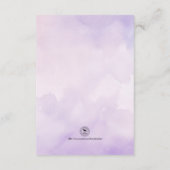 Elegant Waterverf Equestrian Wedding Informatiekaartje (Achterkant)