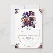 Elegant Waterverf Equestrian Wedding RSVP Kaartje (Voorkant)