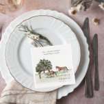 Elegant Waterverf Equestrian Wedding Servet<br><div class="desc">Paardse viben en klassieke elegantie zijn te vinden in dit verbluffende collectie van de bruiloft. Paardensportstijl is niet alleen tartan-pleisters, maar ook een donkere houten paneling. Moderne ruiterstijl is zowel een eeuwig fietsende trend als een nooit-uit-mode klassieker. Er zijn veel hoge stallen die dubbel zo goed als bruiloft zijn. Dit...</div>