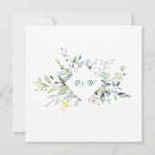 Elegant Waterverf Eucalyptus 2 FOTO Weddenschap Save The Date (Achterkant)