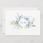 Elegant Waterverf Eucalyptus 3 FOTO Weddenschap Save The Date (Achterkant)