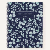 Elegant Waterverf Eucalyptus Aangepast recept Notitieboek (Voorkant)