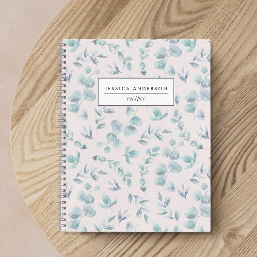 Elegant Waterverf Eucalyptus Aangepast recept Notitieboek