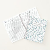 Elegant Waterverf Eucalyptus Aangepast recept Notitieboek (Binnen)