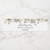 Elegant Waterverf Eucalyptus Beste dag in water Waterfles Etiket (Enkel label)