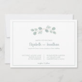 Elegant Waterverf Eucalyptus Branch Wedding Kaart (Voorkant)