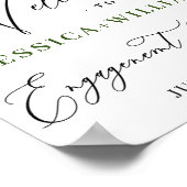 Elegant Waterverf Eucalyptus Engagement Party POS Poster (Hoek)