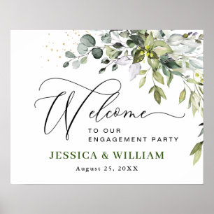 Elegant Waterverf Eucalyptus ENGAGTY Poster