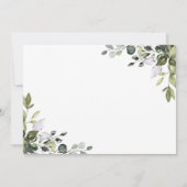Elegant Waterverf Eucalyptus Floral Wedding Save The Date (Achterkant)