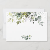 Elegant Waterverf Eucalyptus Floral Wedding Save The Date (Achterkant)