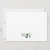 Elegant Waterverf Eucalyptus Floral Wedding Save The Date (Achterkant)