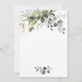 Elegant Waterverf Eucalyptus Floral Wedding Save The Date (Achterkant)