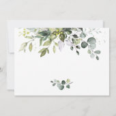 Elegant Waterverf Eucalyptus Floral Wedding Save The Date (Achterkant)