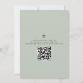 Elegant Waterverf Eucalyptus Foliage QR-code Kaart (Achterkant)