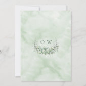 Elegant Waterverf Eucalyptus Foto bruiloft Save The Date (Achterkant)
