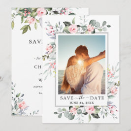 Elegant Waterverf Eucalyptus FOTO Weddenschap Save The Date