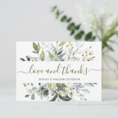 Elegant Waterverf Eucalyptus Greenery Bedankkaart (Staand voorkant)