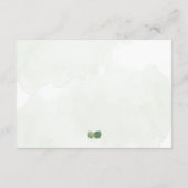 Elegant Waterverf Eucalyptus Greenery Gold Accent Informatiekaartje (Achterkant)