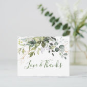 Elegant Waterverf Eucalyptus Greenery Hartelijk da Briefkaart (Staand voorkant)
