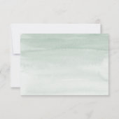 Elegant Waterverf Eucalyptus Greenery Meal Option RSVP Kaartje (Achterkant)