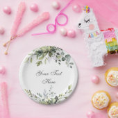 Elegant Waterverf Eucalyptus Greenery Papieren Bordje (Feest)