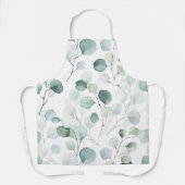 Elegant Waterverf Eucalyptus Greenery Pattern Schort (Voorkant)