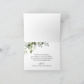 Elegant Waterverf Eucalyptus Greenery Wedding Bedankkaart (Binnen)