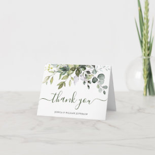 Elegant Waterverf Eucalyptus Greenery Wedding Bedankkaart