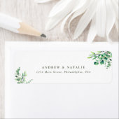 Elegant Waterverf Eucalyptus Greenery Wedding Etiket (Insitu)