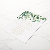 Elegant Waterverf Eucalyptus Greenery Wedding Folie Uitnodiging (Gedraaid)