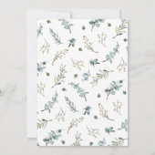 Elegant Waterverf Eucalyptus Greenery Wedding IV Kaart (Achterkant)