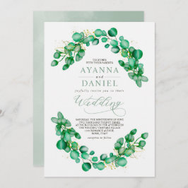 Elegant Waterverf Eucalyptus Greenery Wedding Kaart