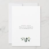 Elegant Waterverf Eucalyptus Greenery Wedding Kaart (Achterkant)