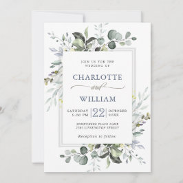 Elegant Waterverf Eucalyptus Greenery Wedding Kaart