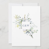 Elegant Waterverf Eucalyptus Greenery Wedding Kaart (Achterkant)