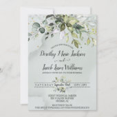 Elegant Waterverf Eucalyptus Greenery Wedding Kaart (Voorkant)