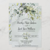 Elegant Waterverf Eucalyptus Greenery Wedding Kaart (Voorkant / Achterkant)