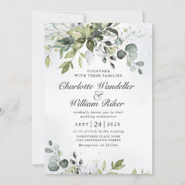 Elegant Waterverf Eucalyptus Greenery Wedding Kaart