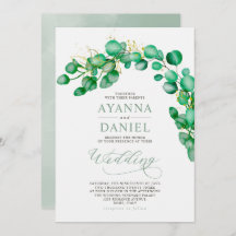 Elegant Waterverf Eucalyptus Greenery Wedding